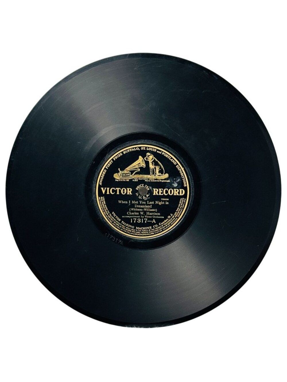 Charles Harrison When I Met You Last Night In Dreamland 10in 78 RPM Victor 17317